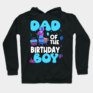 Dad Of The Birthday Boy Llama Dad And Mom Family Party Hoodie